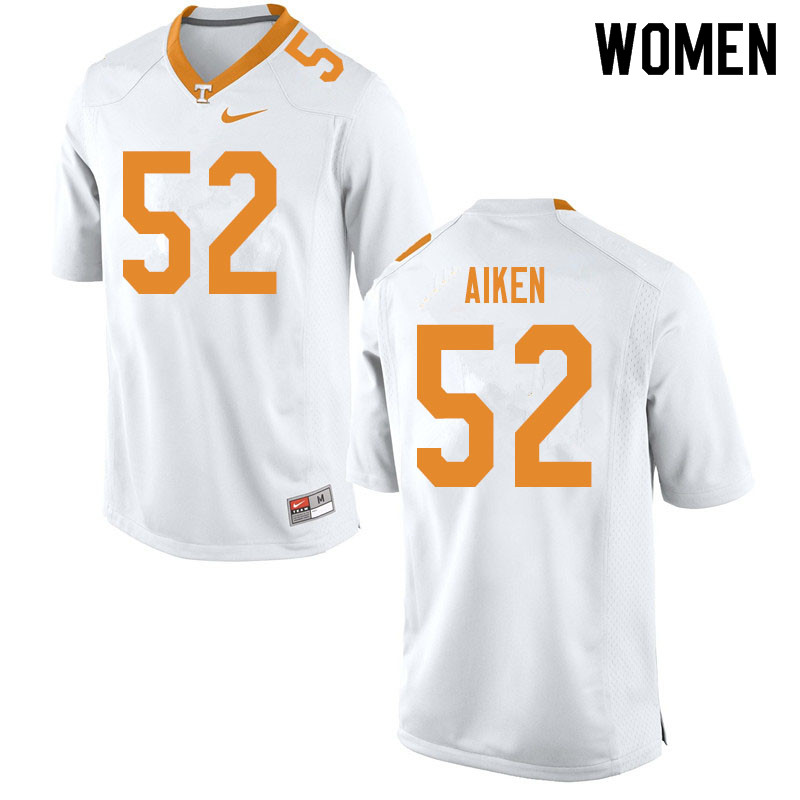 Women #52 Bryan Aiken Tennessee Volunteers College Football Jerseys Sale-White